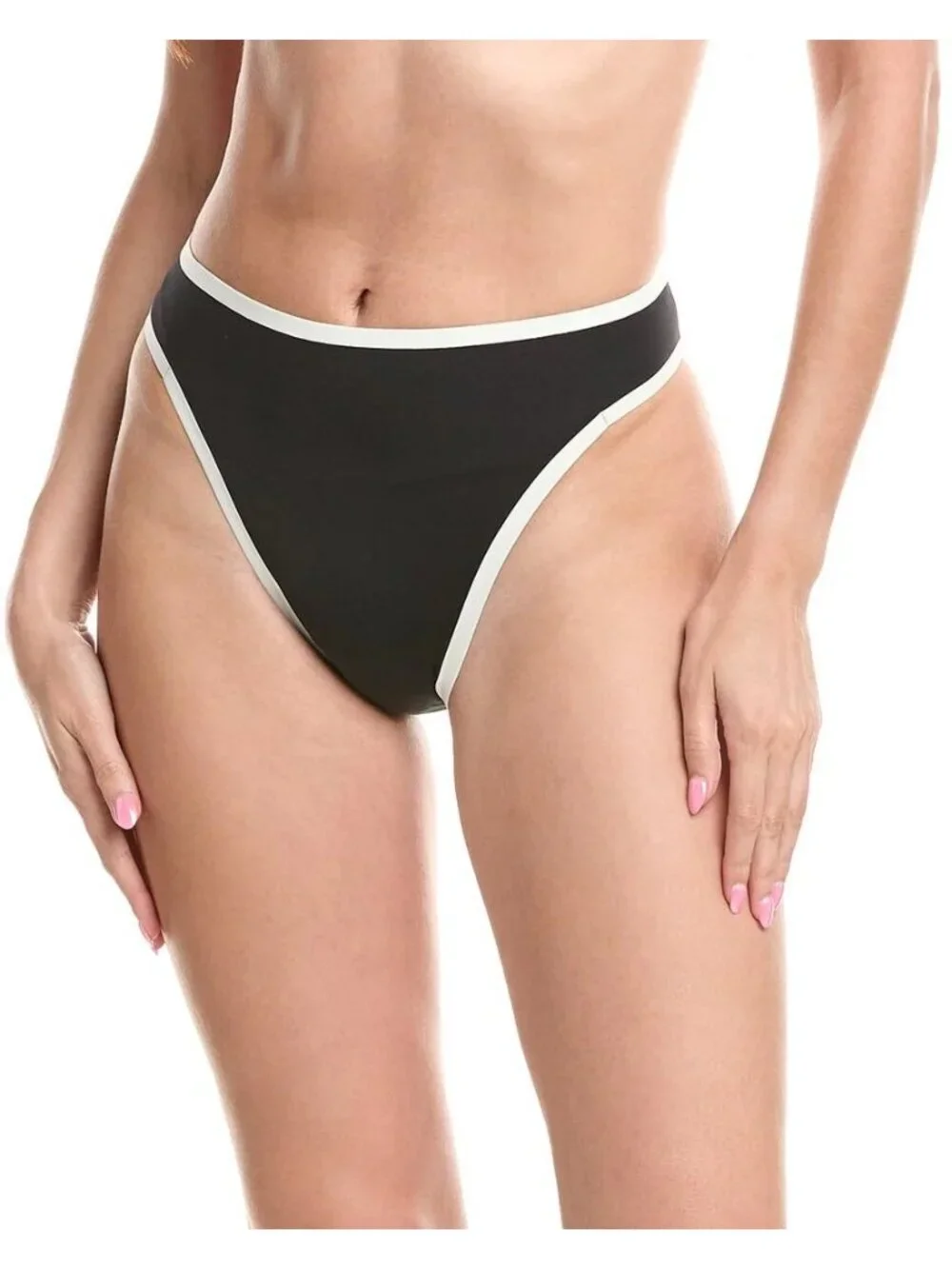 L*Space Ventura Fused Bitsy Bikini Bottom in Black Large New Womens Swimsuit